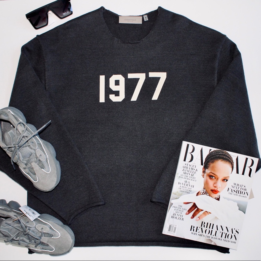FEAR OF GOD ESSENTIALS Raw Edge Iron Knit Sweater